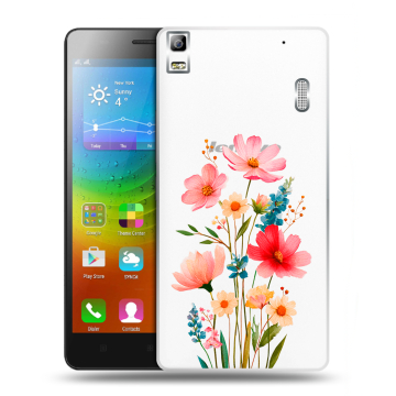 Силиконовый чехол на Lenovo A7000 с принтом Цветы