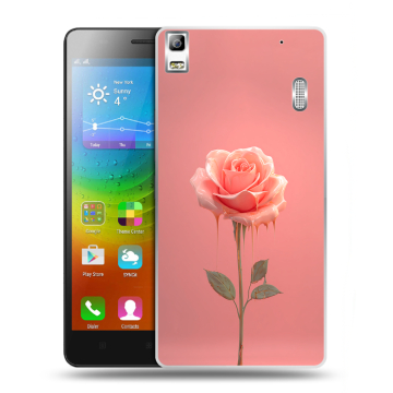 Силиконовый чехол на Lenovo A7000 с принтом Розовая роза