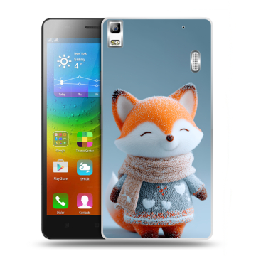 Силиконовый чехол на Lenovo A7000 с принтом Лиса