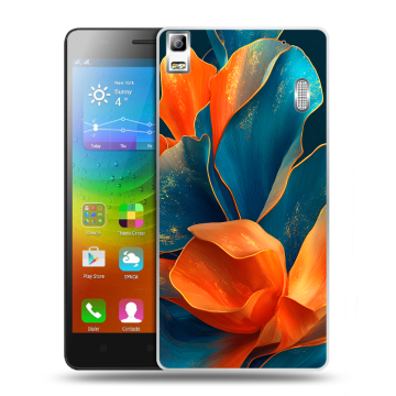Силиконовый чехол на Lenovo A7000 с принтом Цветы