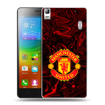 Силиконовый чехол на Lenovo A7000 с принтом Manchester United