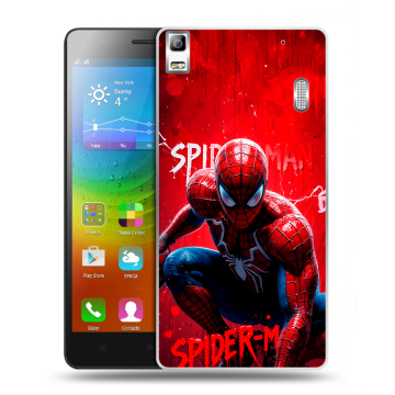 Силиконовый чехол на Lenovo A7000 с принтом Spiderman Человек паук Силиконовый чехол на Lenovo A7000 с принтом Spiderman Человек паук