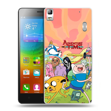 Силиконовый чехол на Lenovo A7000 с принтом Adventure time Время приключений