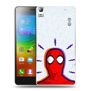 Силиконовый чехол на Lenovo A7000 с принтом Spiderman Человек паук
