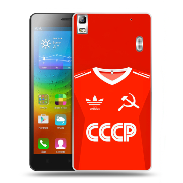 Силиконовый чехол на Lenovo A7000 с принтом Флаг Герб СССР