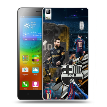 Силиконовый чехол на Lenovo A7000 с принтом Messi Barcelona