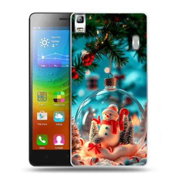 Силиконовый чехол на Lenovo A7000 с принтом Новый год
