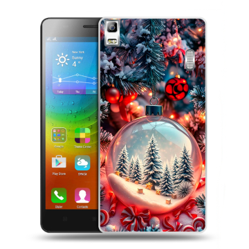 Силиконовый чехол на Lenovo A7000 с принтом Новый год