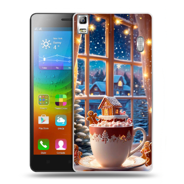 Силиконовый чехол на Lenovo A7000 с принтом Новый год