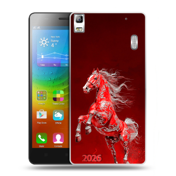 Силиконовый чехол на Lenovo A7000 с принтом Новый год