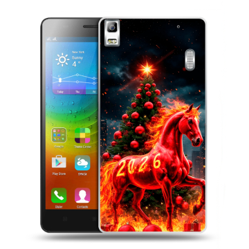 Силиконовый чехол на Lenovo A7000 с принтом Новый год
