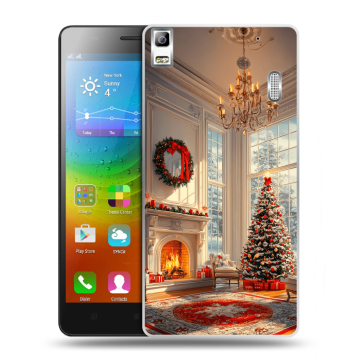 Силиконовый чехол на Lenovo A7000 с принтом Новый год