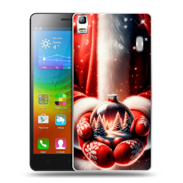 Силиконовый чехол на Lenovo A7000 с принтом Новый год
