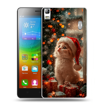 Силиконовый чехол на Lenovo A7000 с принтом Новый год