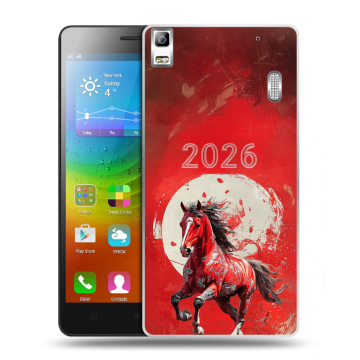 Силиконовый чехол на Lenovo A7000 с принтом Новый год