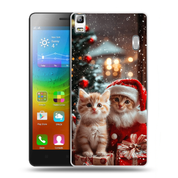 Силиконовый чехол на Lenovo A7000 с принтом Новый год