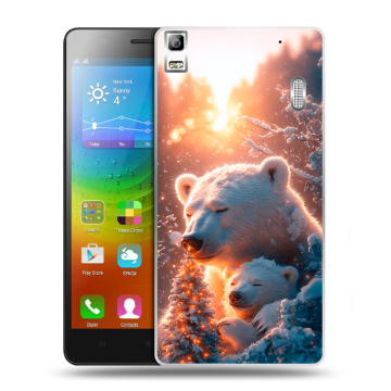 Силиконовый чехол на Lenovo A7000 с принтом Новый год