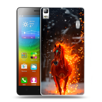 Силиконовый чехол на Lenovo A7000 с принтом Новый год