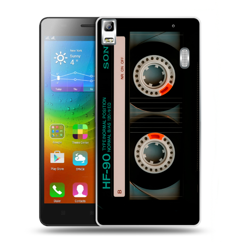 Пластиковый чехол на Lenovo A7000 с принтом Кассета Пластиковый чехол на Lenovo A7000 с принтом Кассета