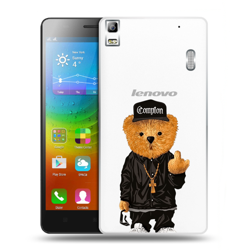 Пластиковый чехол на Lenovo A7000 с принтом Мишка Пластиковый чехол на Lenovo A7000 с принтом Мишка