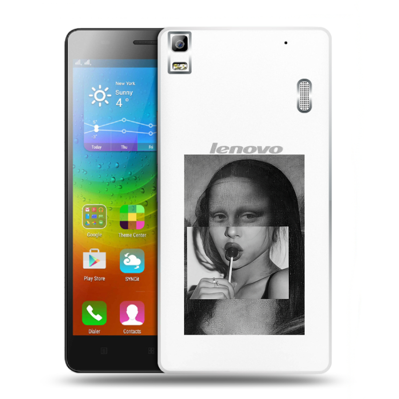 Пластиковый чехол на Lenovo A7000 с принтом Мона Лиза Пластиковый чехол на Lenovo A7000 с принтом Мона Лиза