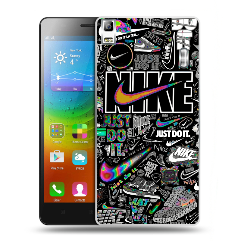 Пластиковый чехол на Lenovo A7000 с принтом Найк Пластиковый чехол на Lenovo A7000 с принтом Найк