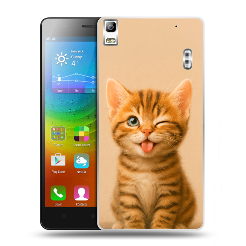 Силиконовый чехол на Lenovo A7000 с принтом котенок Силиконовый чехол на Lenovo A7000 с принтом котенок
