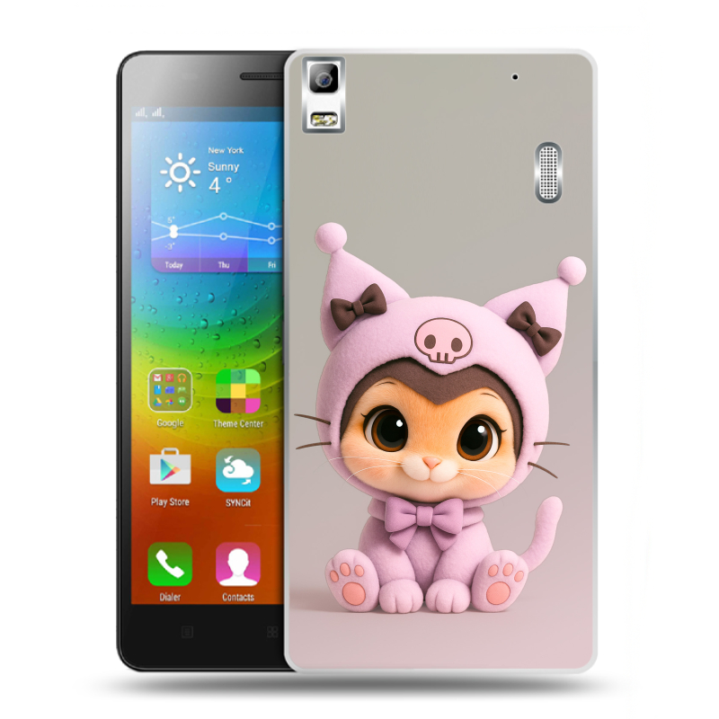 Силиконовый чехол на Lenovo A7000 с принтом Куроми Kuromi Силиконовый чехол на Lenovo A7000 с принтом Куроми Kuromi