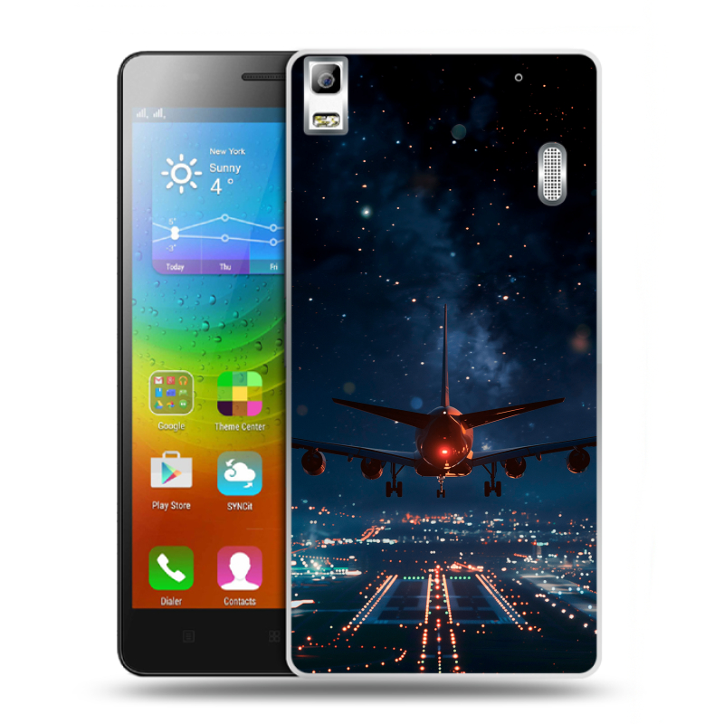 Пластиковый чехол на Lenovo A7000 с принтом самолет Пластиковый чехол на Lenovo A7000 с принтом самолет