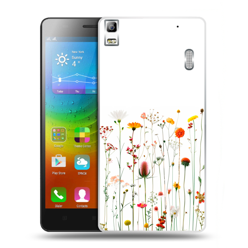 Пластиковый чехол на Lenovo A7000 с принтом цветы Пластиковый чехол на Lenovo A7000 с принтом цветы