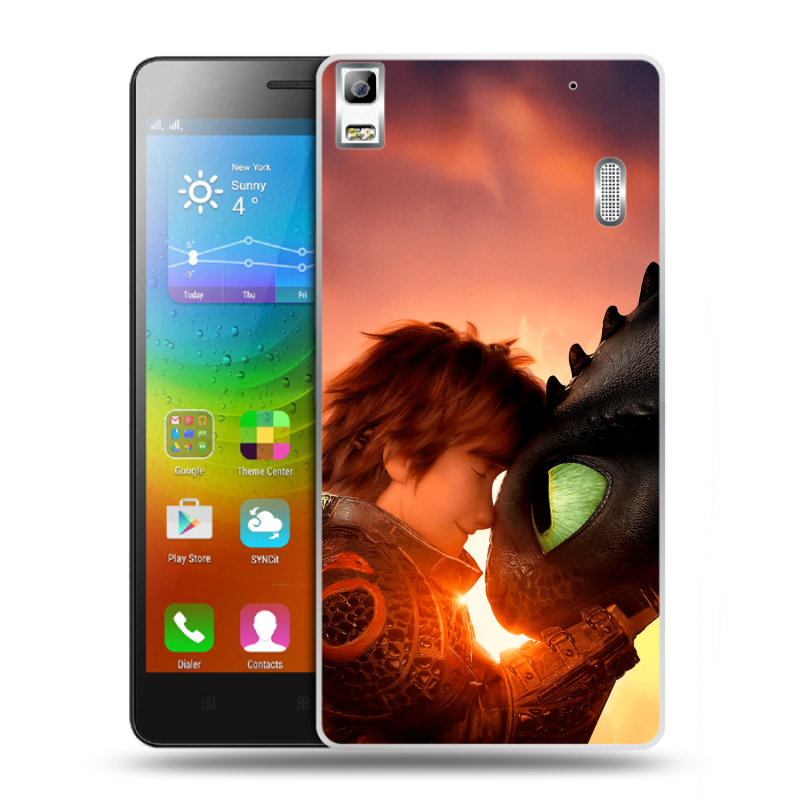 Силиконовый чехол на Lenovo A7000 с принтом Как приручить дракона Силиконовый чехол на Lenovo A7000 с принтом Как приручить дракона