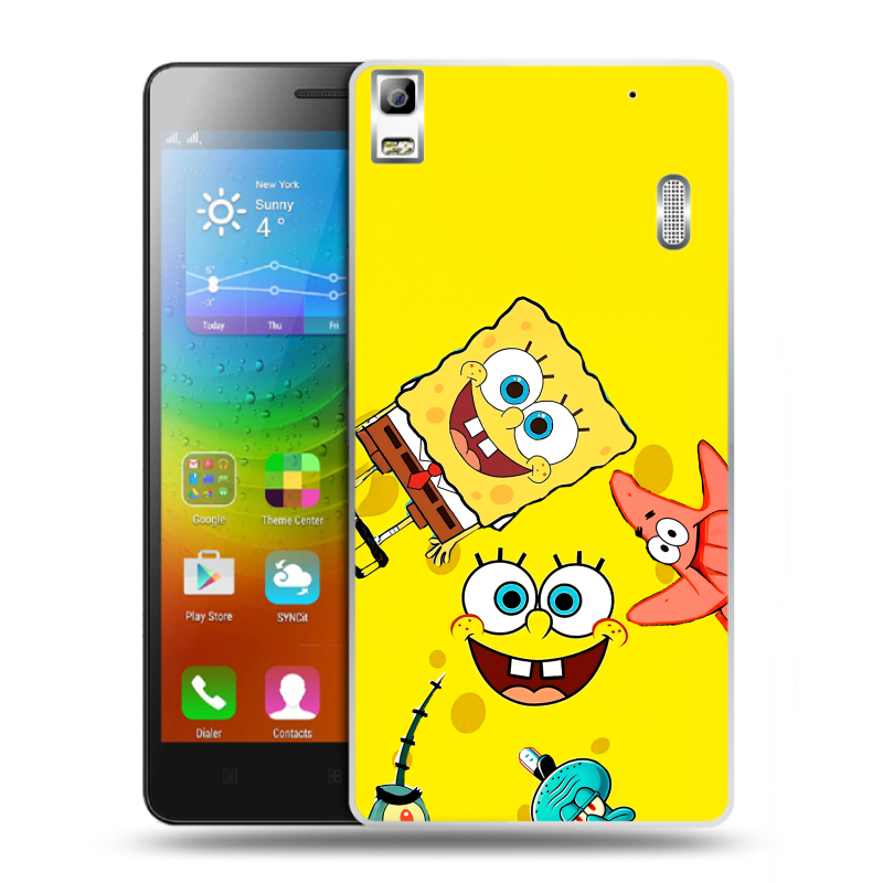 Силиконовый чехол на Lenovo A7000 с принтом Спанч боб Спанчбоб Силиконовый чехол на Lenovo A7000 с принтом Спанч боб Спанчбоб