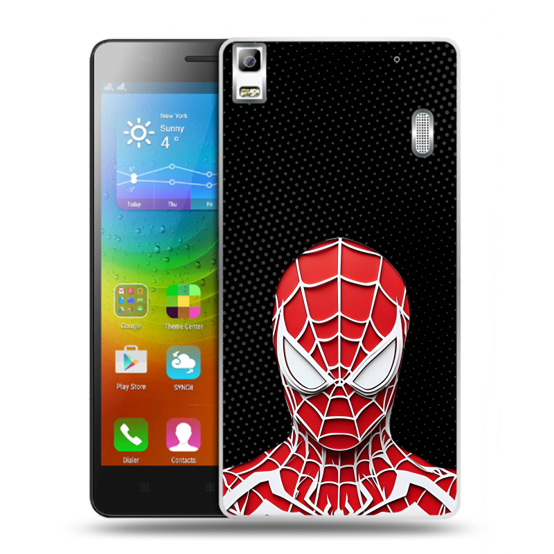 Пластиковый чехол на Lenovo A7000 с принтом человек паук spiderman Пластиковый чехол на Lenovo A7000 с принтом человек паук spiderman