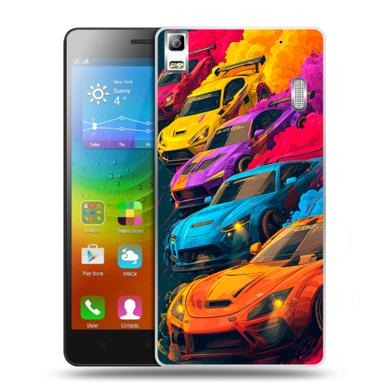 Пластиковый чехол на Lenovo A7000 с принтом Тачки Пластиковый чехол на Lenovo A7000 с принтом Тачки