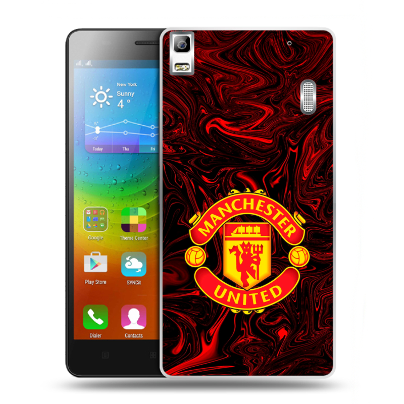 Пластиковый чехол на Lenovo A7000 с принтом Manchester United Пластиковый чехол на Lenovo A7000 с принтом Manchester United