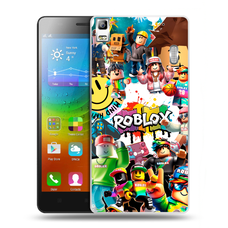 Силиконовый чехол на Lenovo A7000 с принтом Roblox Роблокс Силиконовый чехол на Lenovo A7000 с принтом Roblox Роблокс