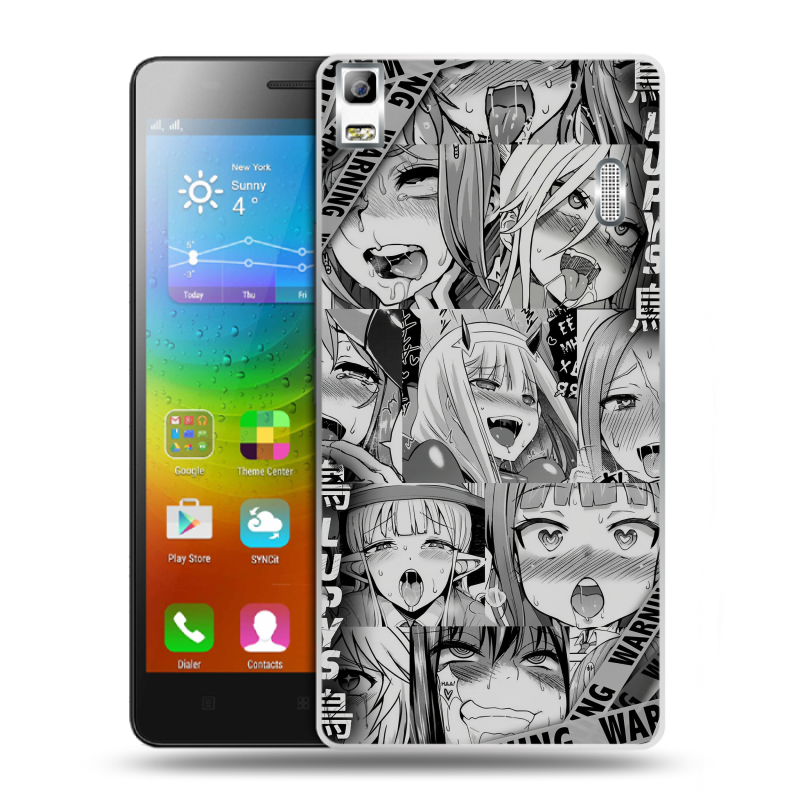 Пластиковый чехол на Lenovo A7000 с принтом Ahegao Ахегао Аниме Пластиковый чехол на Lenovo A7000 с принтом Ahegao Ахегао Аниме