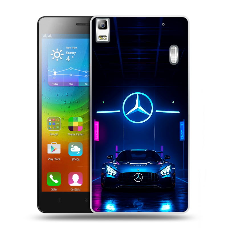 Пластиковый чехол на Lenovo A7000 с принтом Mercedes Мерседес Пластиковый чехол на Lenovo A7000 с принтом Mercedes Мерседес