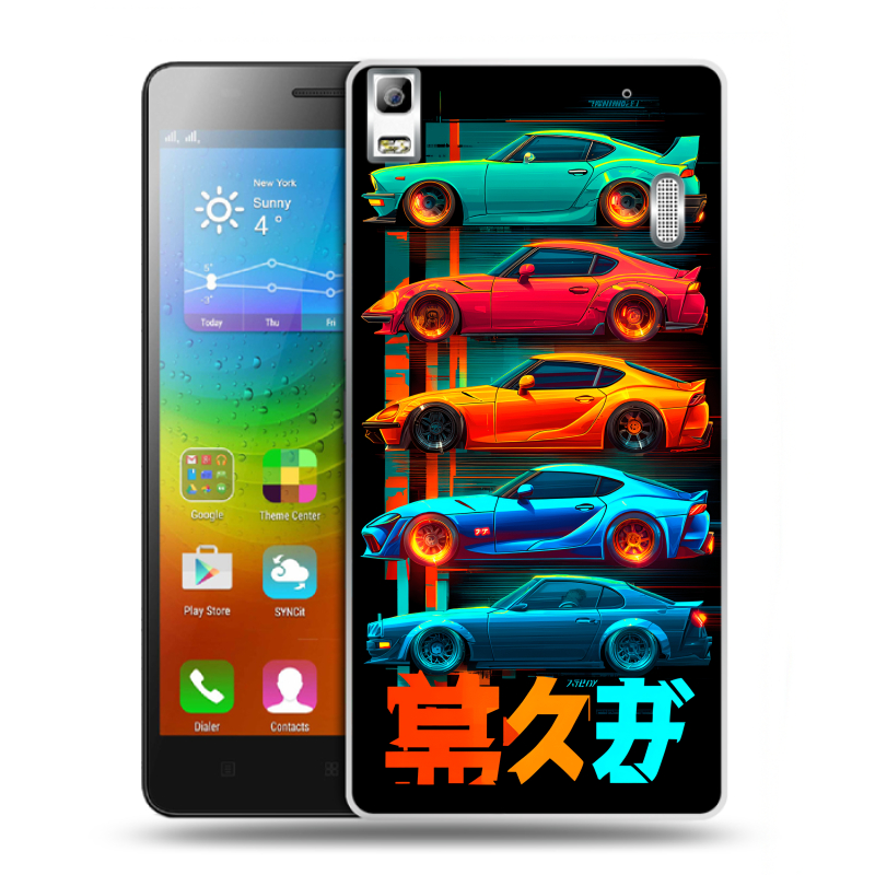 Силиконовый чехол на Lenovo A7000 с принтом машины тачки Силиконовый чехол на Lenovo A7000 с принтом машины тачки