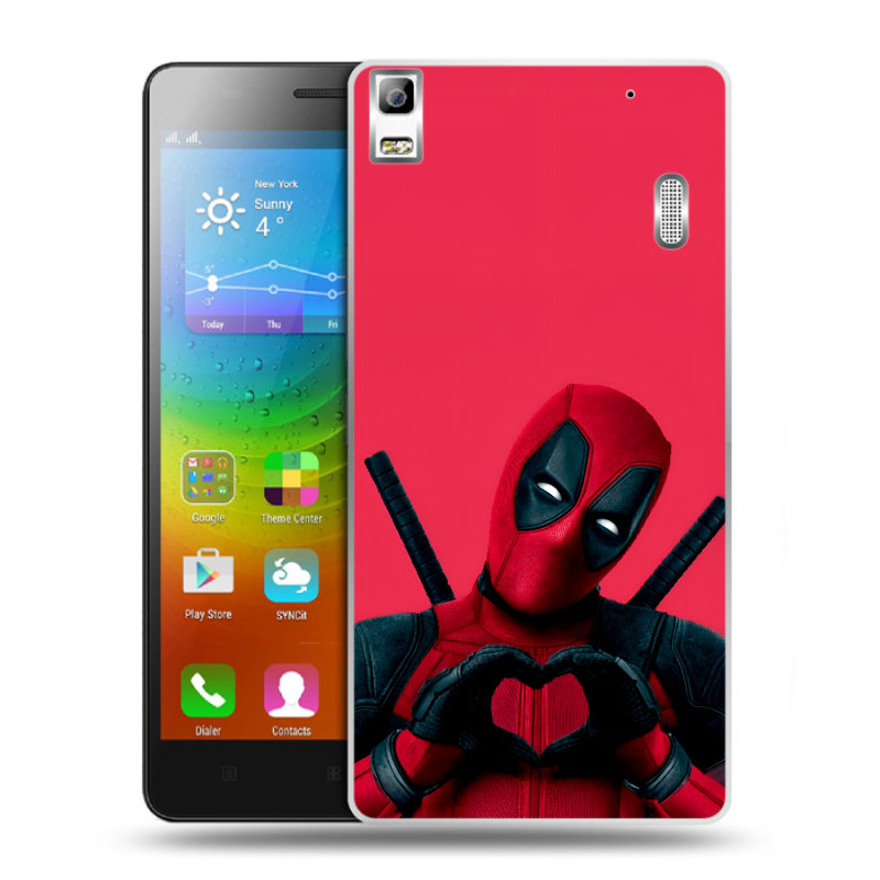 Силиконовый чехол на Lenovo A7000 с принтом Дедпул Deadpool Силиконовый чехол на Lenovo A7000 с принтом Дедпул Deadpool