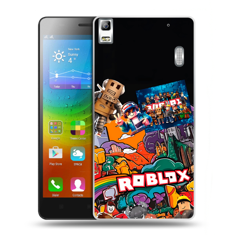 Пластиковый чехол на Lenovo A7000 с принтом Roblox Роблокс Пластиковый чехол на Lenovo A7000 с принтом Roblox Роблокс