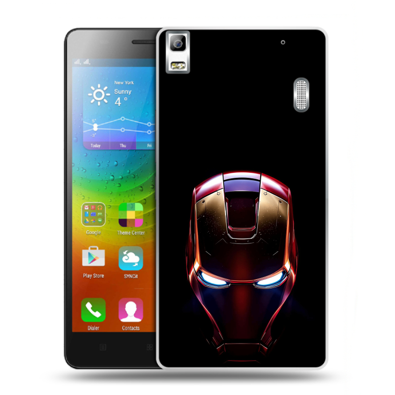 Силиконовый чехол на Lenovo A7000 с принтом IronMan Железный человек Силиконовый чехол на Lenovo A7000 с принтом IronMan Железный человек