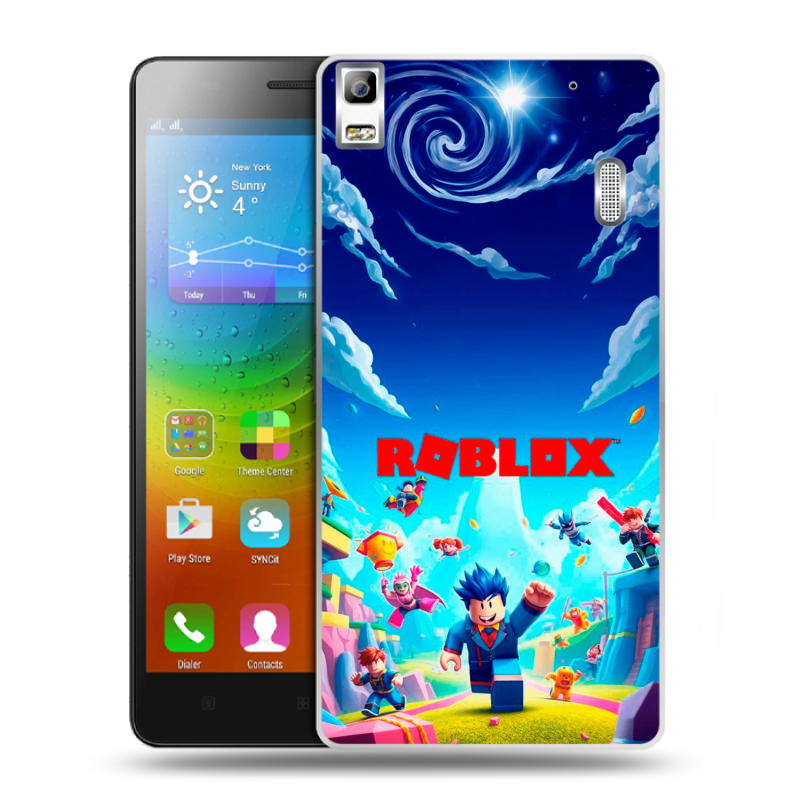 Пластиковый чехол на Lenovo A7000 с принтом Roblox Роблокс Пластиковый чехол на Lenovo A7000 с принтом Roblox Роблокс