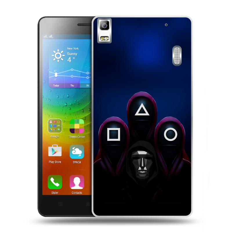 Пластиковый чехол на Lenovo A7000 с принтом Игра Кальмара Пластиковый чехол на Lenovo A7000 с принтом Игра Кальмара