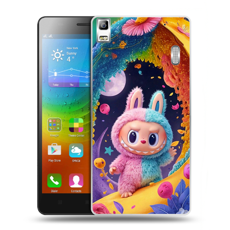 Силиконовый чехол на Lenovo A7000 с принтом Labubu Лабубу Силиконовый чехол на Lenovo A7000 с принтом Labubu Лабубу
