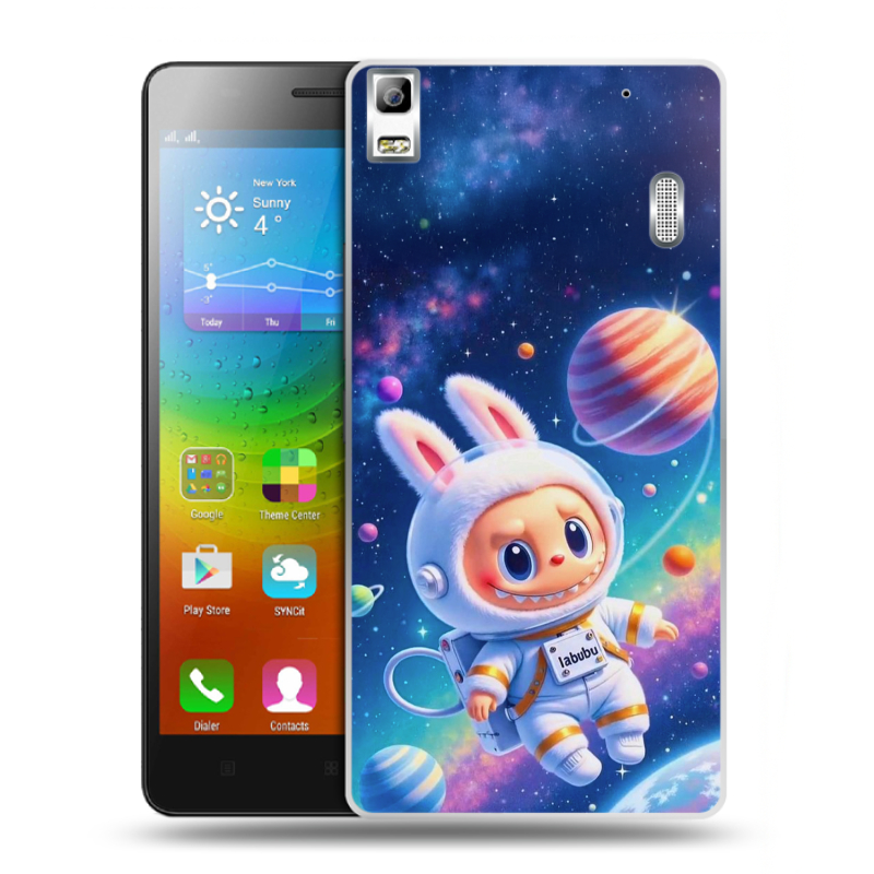 Силиконовый чехол на Lenovo A7000 с принтом Labubu Лабубу Силиконовый чехол на Lenovo A7000 с принтом Labubu Лабубу