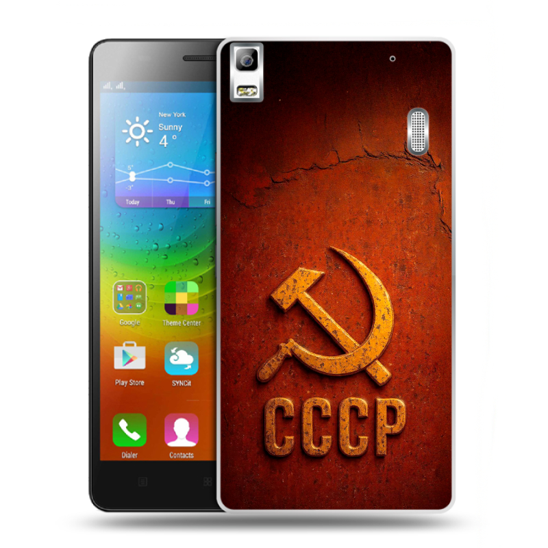 Пластиковый чехол на Lenovo A7000 с принтом Флаг Герб СССР Пластиковый чехол на Lenovo A7000 с принтом Флаг Герб СССР