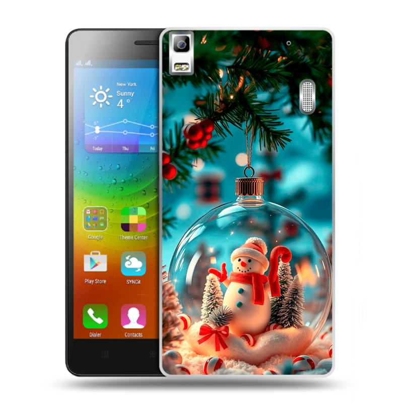 Пластиковый чехол на Lenovo A7000 с принтом Новый год Пластиковый чехол на Lenovo A7000 с принтом Новый год