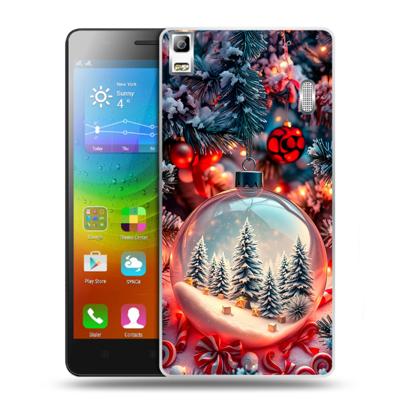 Пластиковый чехол на Lenovo A7000 с принтом Новый год Пластиковый чехол на Lenovo A7000 с принтом Новый год