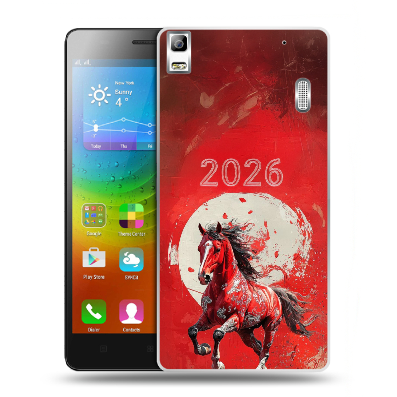 Пластиковый чехол на Lenovo A7000 с принтом Новый год Пластиковый чехол на Lenovo A7000 с принтом Новый год